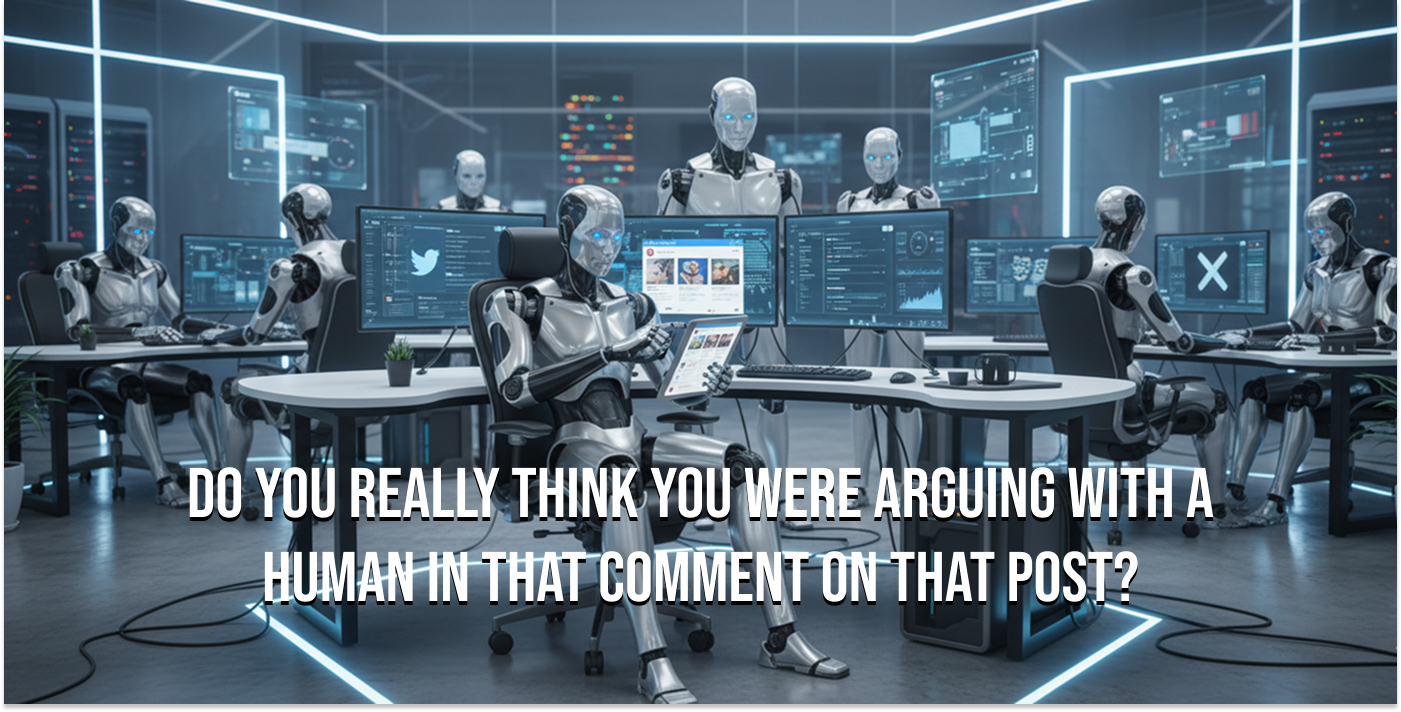 Bots are running social media not humans.